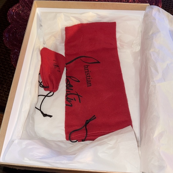 Christian Louboutin Taralita 85 Kid White Leather Slingback Thong Sandal Heel 36 - Picture 8 of 11